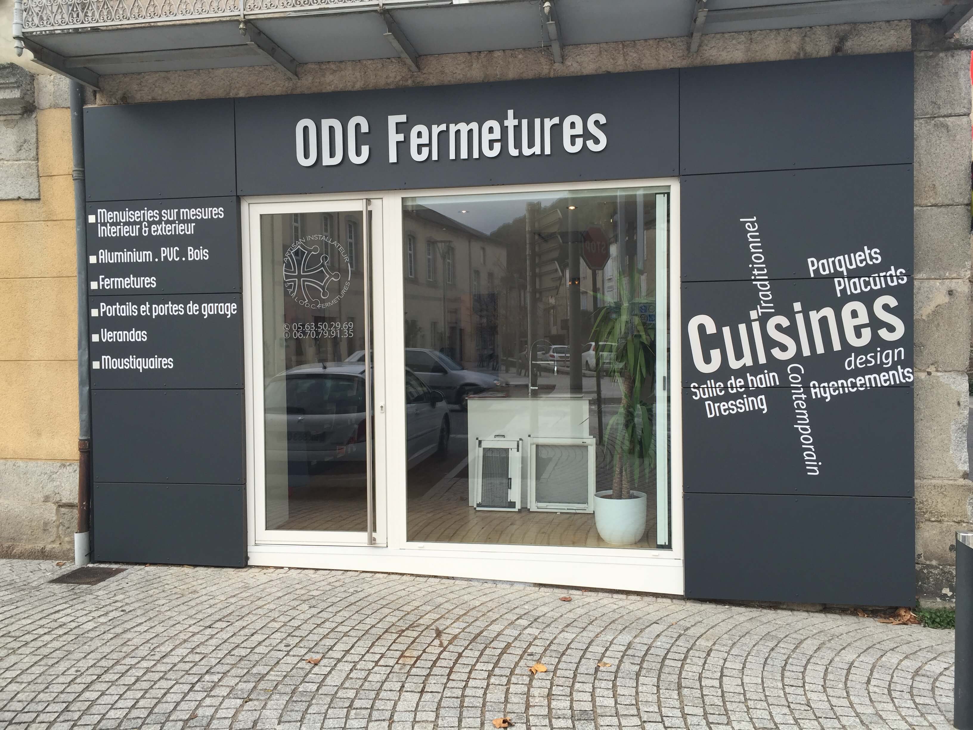 Devanture du magasin ODC Fermetures à Brassac